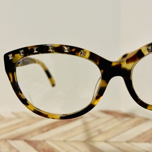 Valentino Rockstud Accents Studded Tortoise Brown Eye-Glass Frames V622S 281 130 main image 11